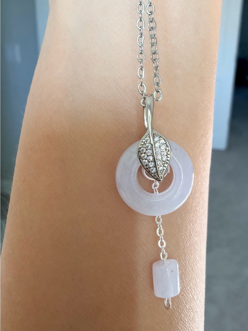 Natural Burmese Type A Jadeite Jade – Lavender Purple Ice Jade Donut Pendant